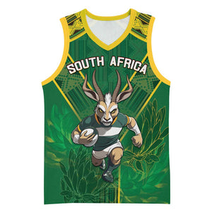Custom South Africa Rugby 2024 Basketball Jersey Go Bokke African Pattern - African Pride