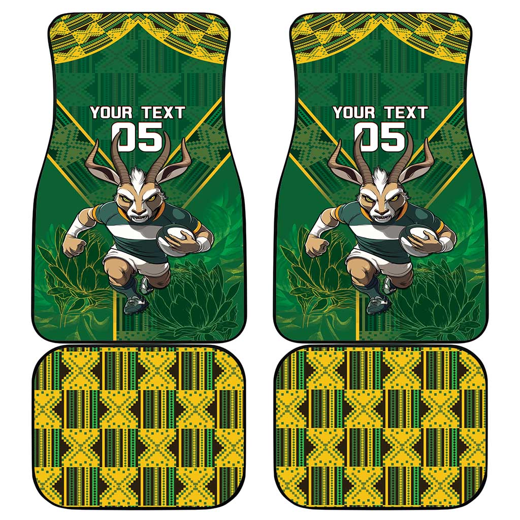 South Africa Rugby 2024 Car Mats Go Bokke African Pattern