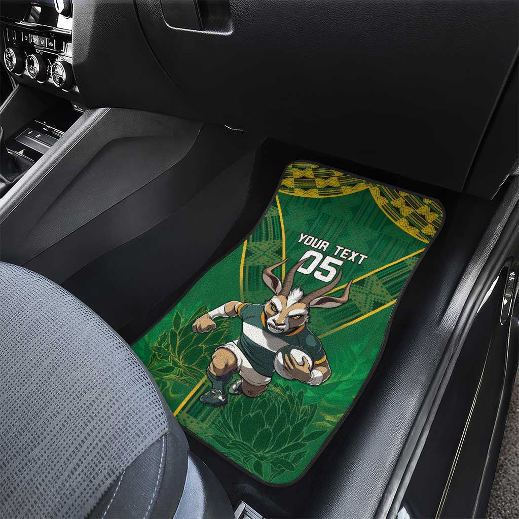 South Africa Rugby 2024 Car Mats Go Bokke African Pattern