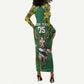 Custom South Africa Rugby 2024 Long Sleeve Bodycon Dress Go Bokke African Pattern LT05