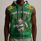 Custom South Africa Rugby 2024 Sleeveless Zip Hoodie Go Bokke African Pattern - African Pride