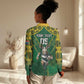 Custom South Africa Rugby 2024 Women Casual Shirt Go Bokke African Pattern LT05