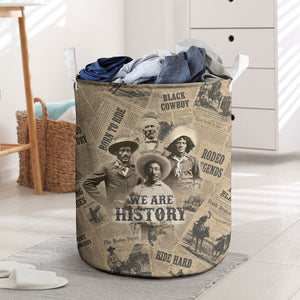 Black Cowboy Laundry Basket Western Rodeo Melanin Black History