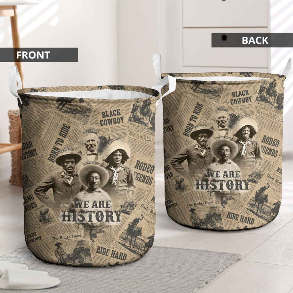 Black Cowboy Laundry Basket Western Rodeo Melanin Black History