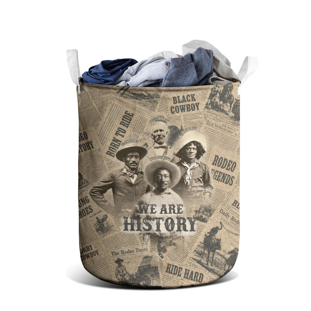 Black Cowboy Laundry Basket Western Rodeo Melanin Black History