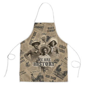 Black Cowboy Apron Western Rodeo Melanin Black History