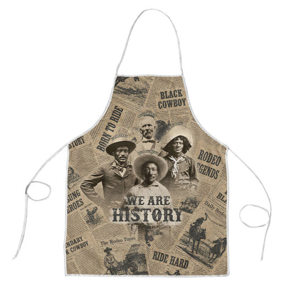 Black Cowboy Apron Western Rodeo Melanin Black History