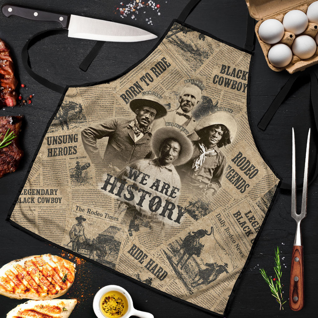 Black Cowboy Apron Western Rodeo Melanin Black History