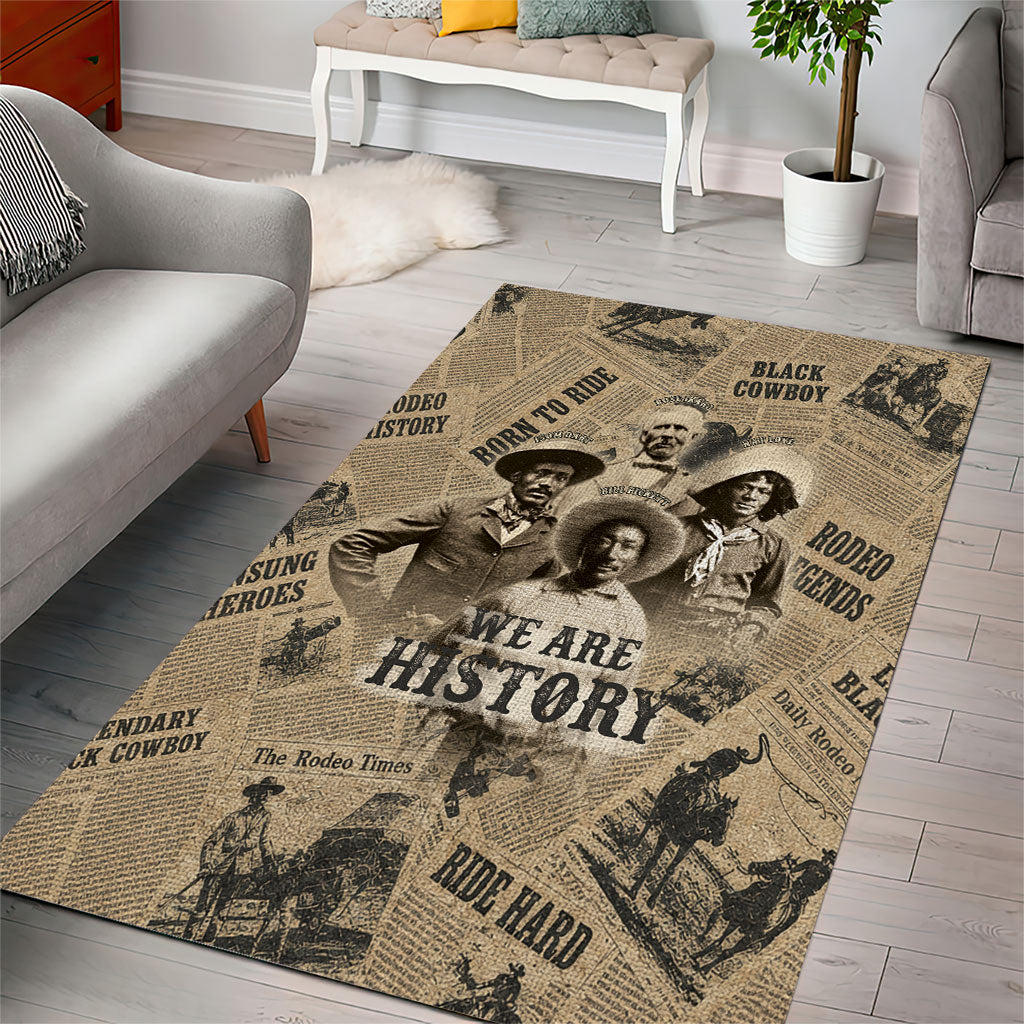 Black Cowboy Area Rug Western Rodeo Melanin Black History