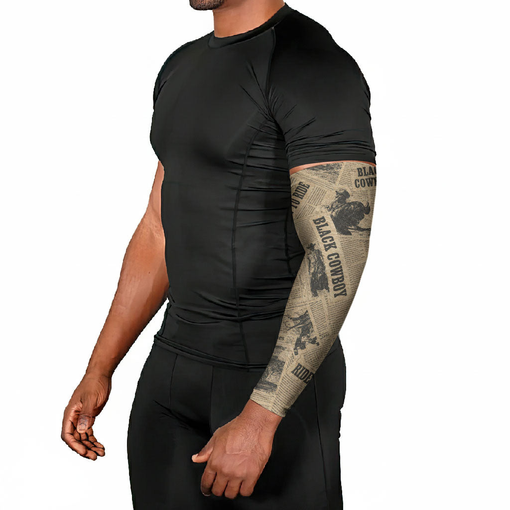Black Cowboy Arm Sleeves Western Rodeo Melanin Black History
