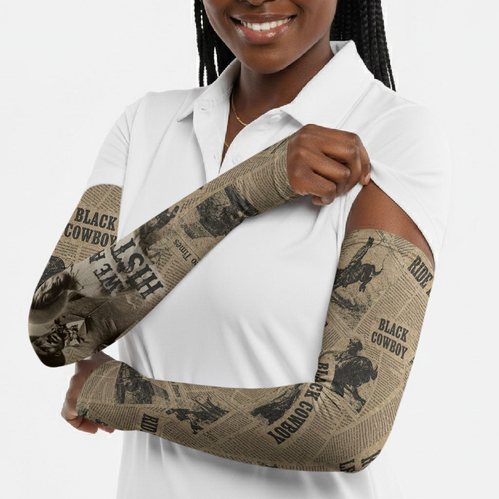 Black Cowboy Arm Sleeves Western Rodeo Melanin Black History