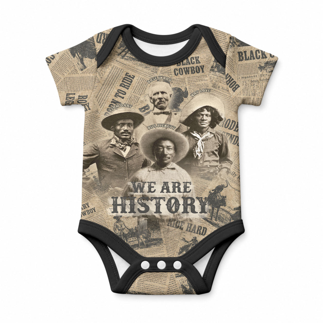 Black Cowboy Baby Onesie Western Rodeo Melanin Black History