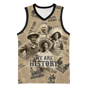 Black Cowboy Basketball Jersey Western Rodeo Melanin Black History
