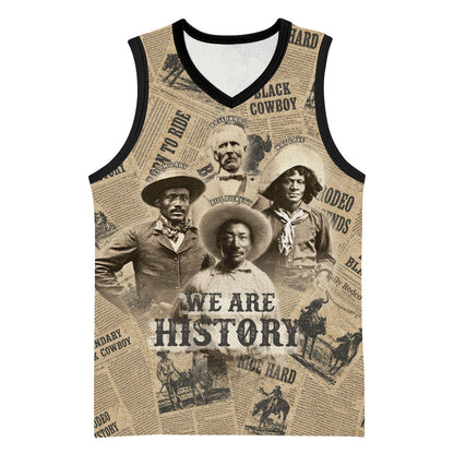 Black Cowboy Basketball Jersey Western Rodeo Melanin Black History