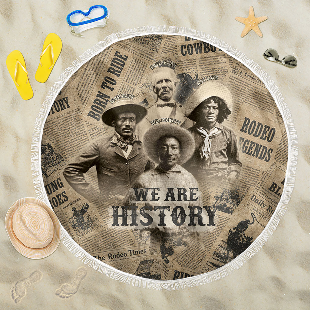 Black Cowboy Beach Blanket Western Rodeo Melanin Black History