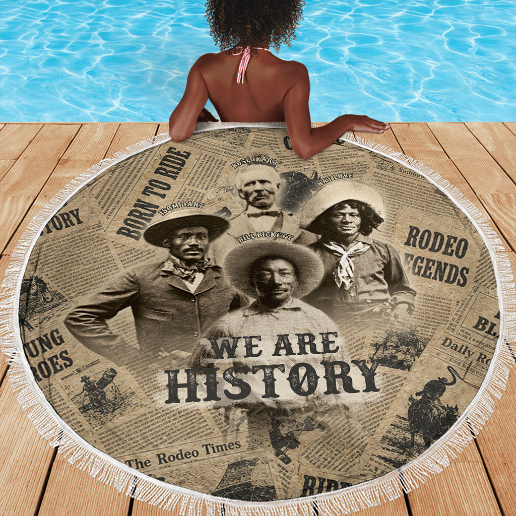 Black Cowboy Beach Blanket Western Rodeo Melanin Black History