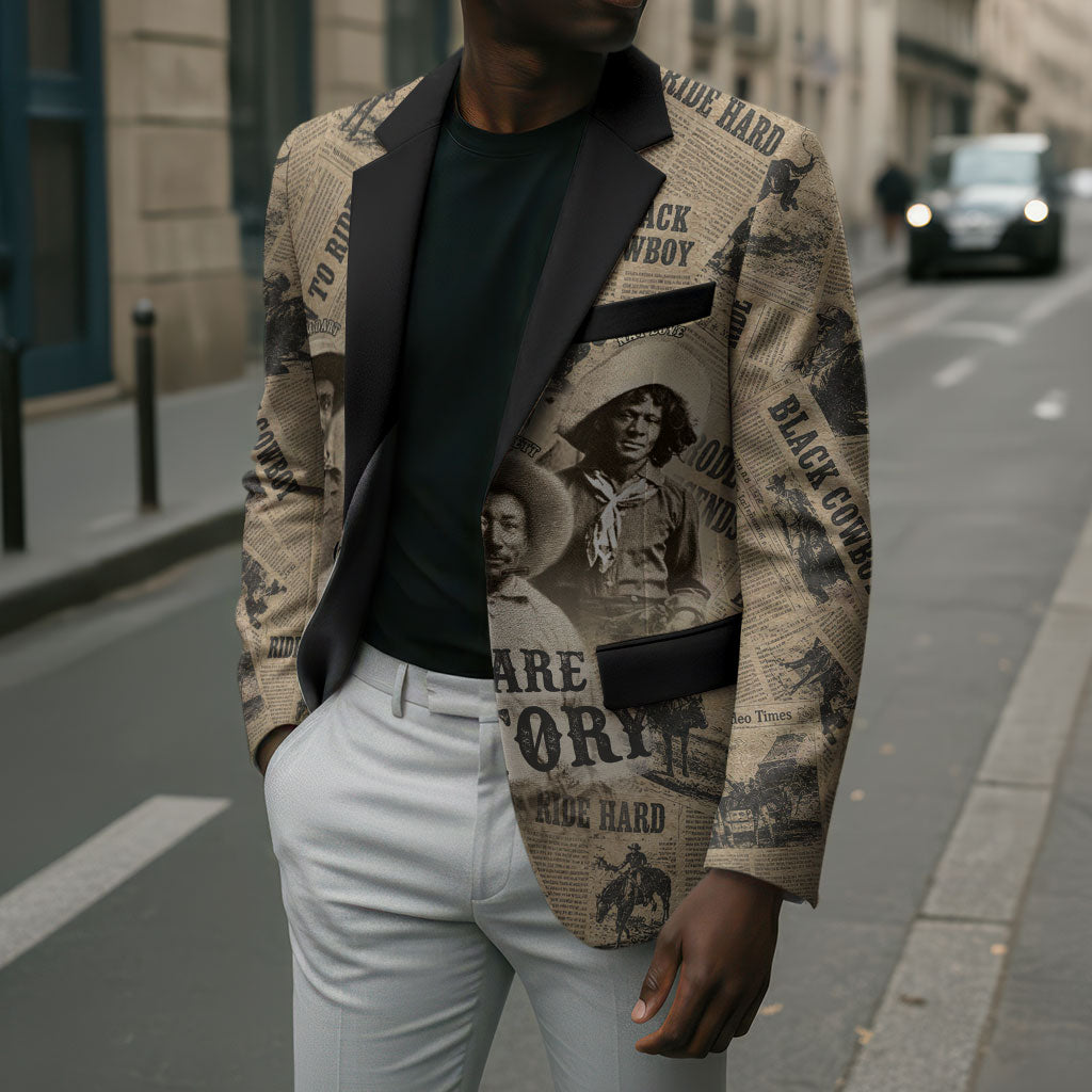 Black Cowboy Blazer Western Rodeo Melanin Black History
