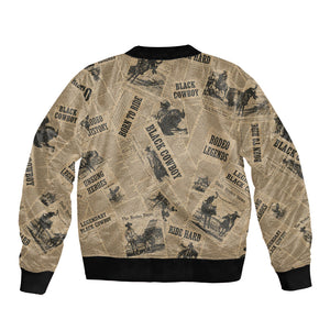 Black Cowboy Bomber Jacket Western Rodeo Melanin Black History