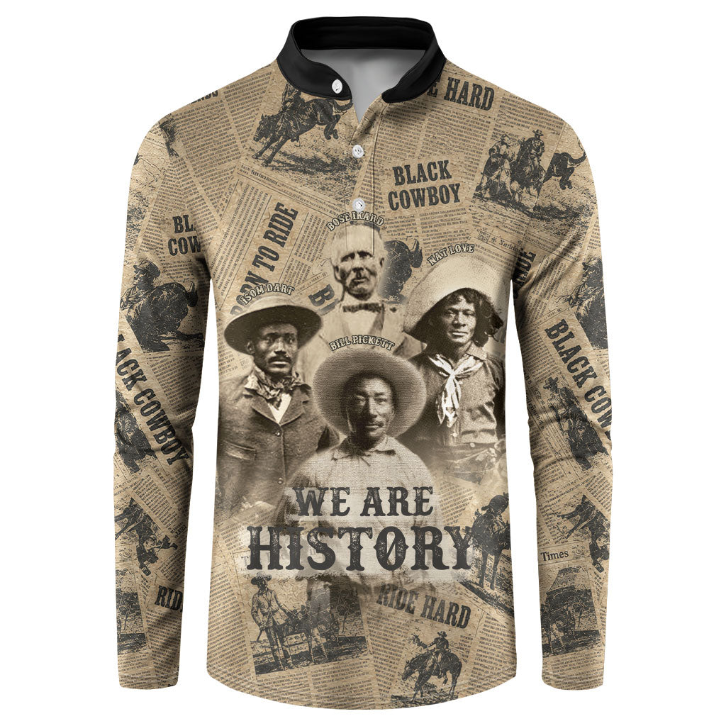 Black Cowboy Button Sweatshirt Western Rodeo Melanin Black History