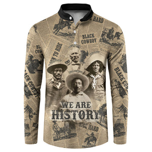 Black Cowboy Button Sweatshirt Western Rodeo Melanin Black History