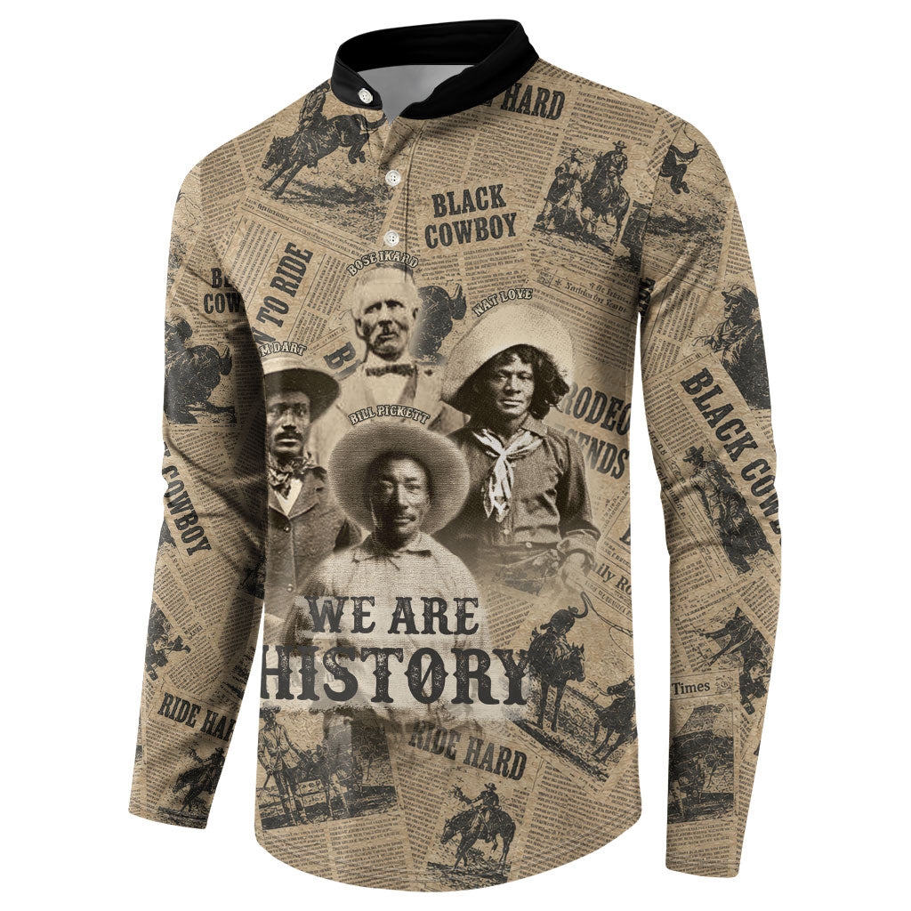 Black Cowboy Button Sweatshirt Western Rodeo Melanin Black History