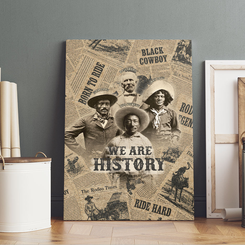 Black Cowboy Canvas Wall Art Western Rodeo Melanin Black History