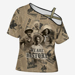 Black Cowboy Cross Shoulder Shirt Western Rodeo Melanin Black History