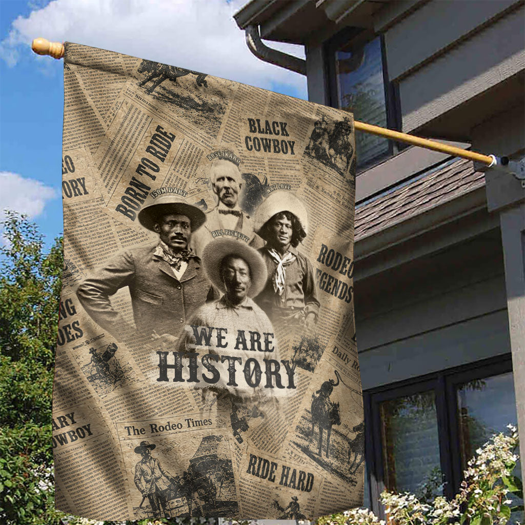 Black Cowboy Garden Flag Western Rodeo Melanin Black History