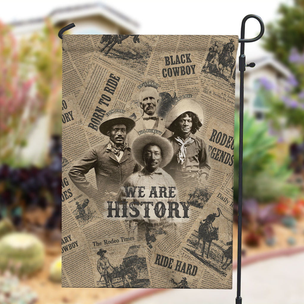 Black Cowboy Garden Flag Western Rodeo Melanin Black History
