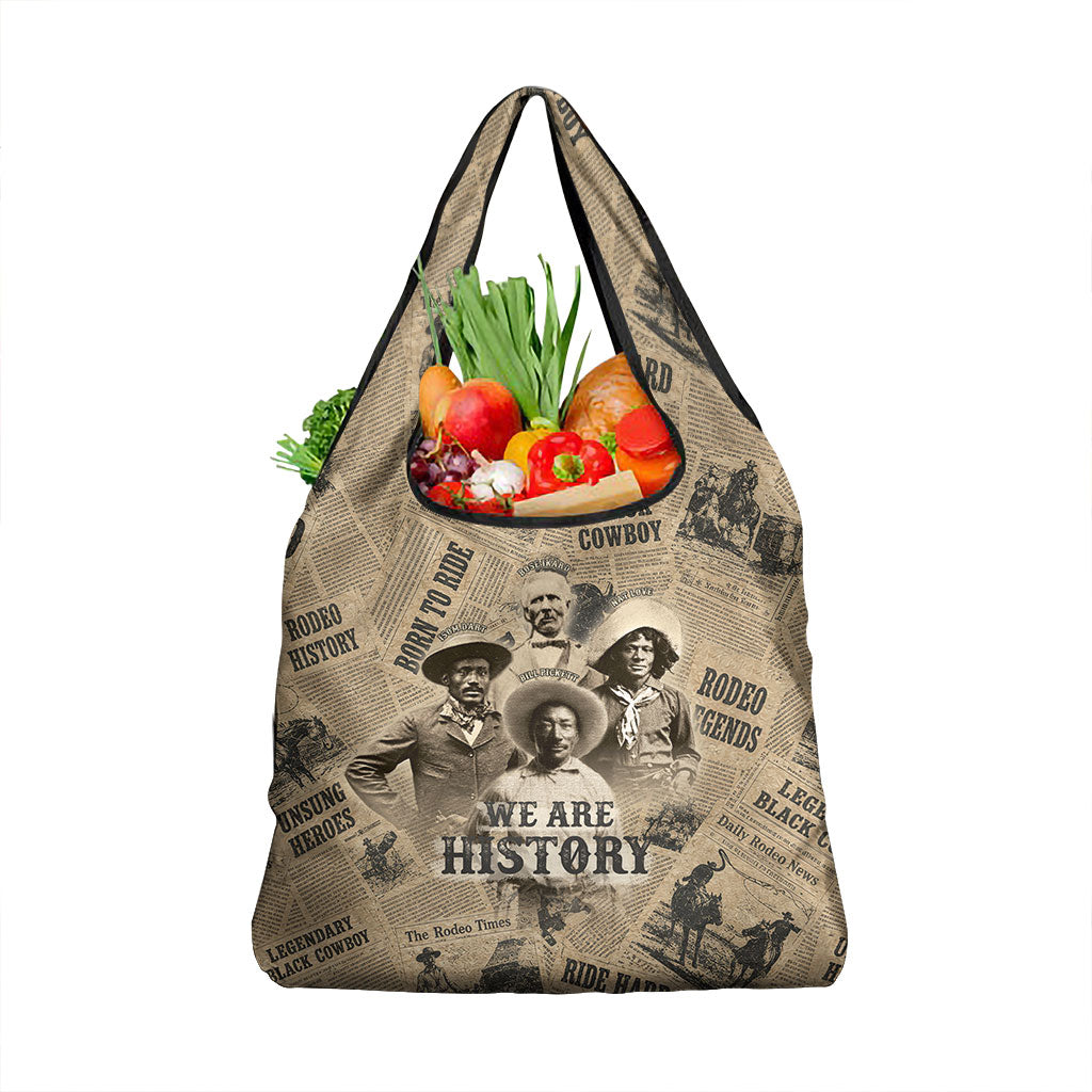 Black Cowboy Grocery Bag Western Rodeo Melanin Black History