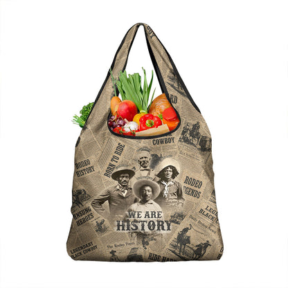 Black Cowboy Grocery Bag Western Rodeo Melanin Black History