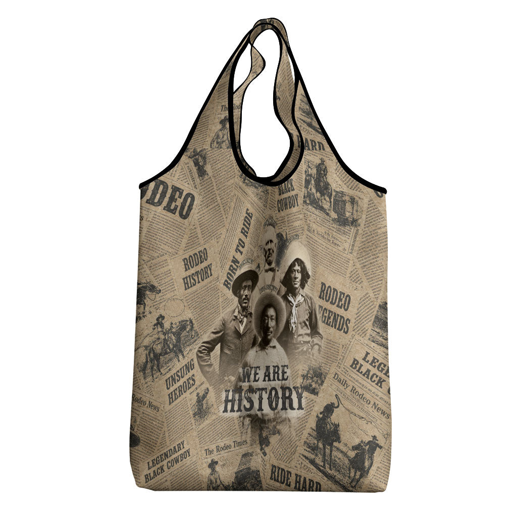 Black Cowboy Grocery Bag Western Rodeo Melanin Black History