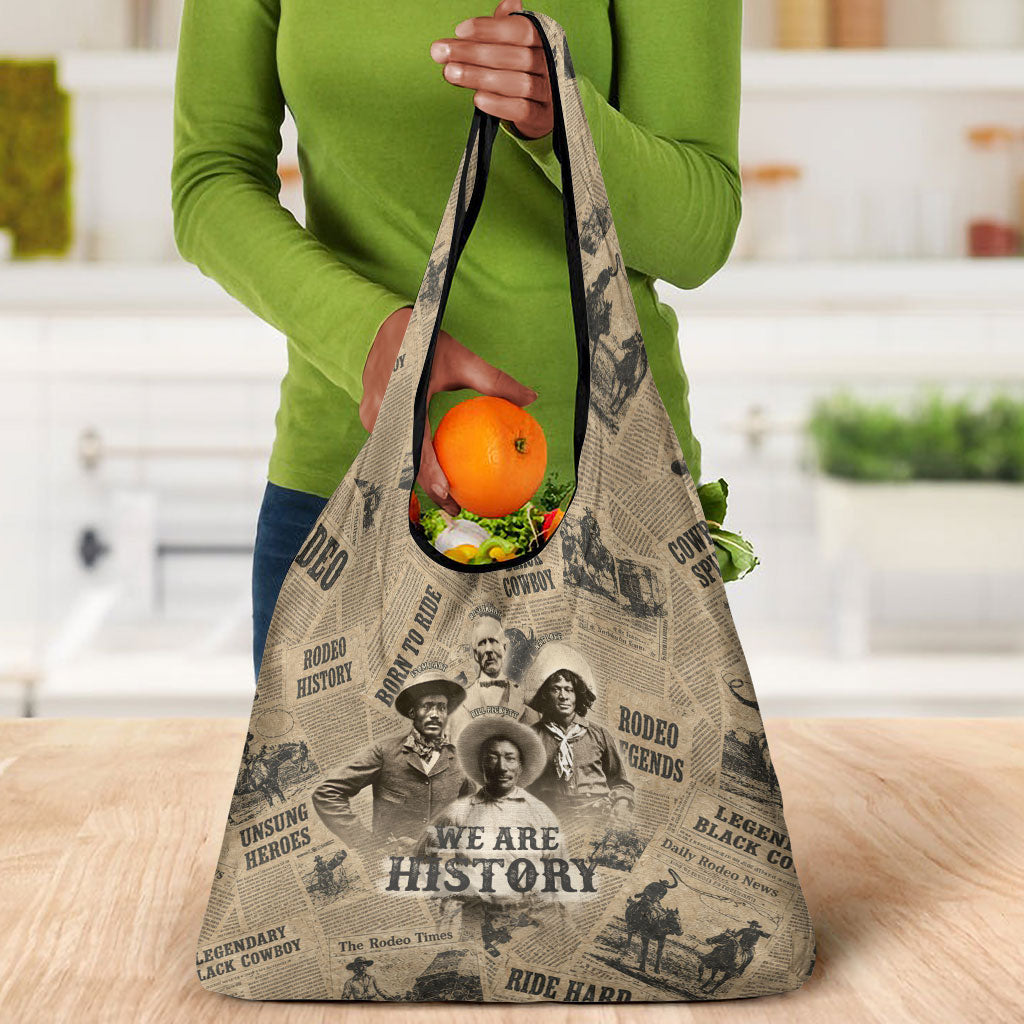 Black Cowboy Grocery Bag Western Rodeo Melanin Black History