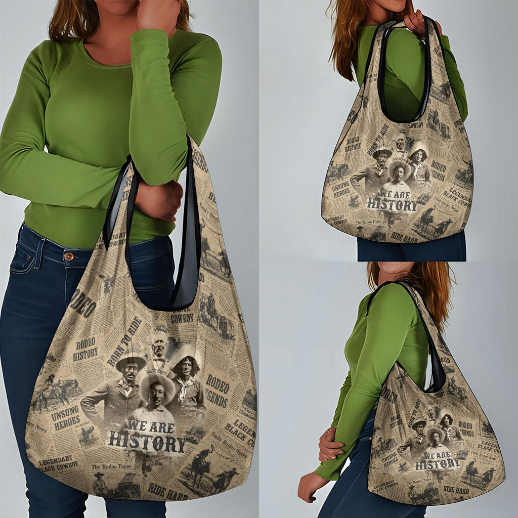 Black Cowboy Grocery Bag Western Rodeo Melanin Black History