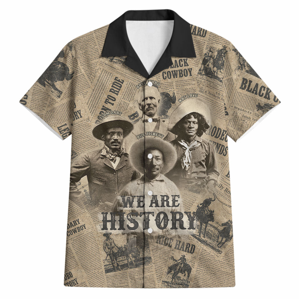 Black Cowboy Hawaiian Shirt Western Rodeo Melanin Black History