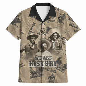 Black Cowboy Hawaiian Shirt Western Rodeo Melanin Black History