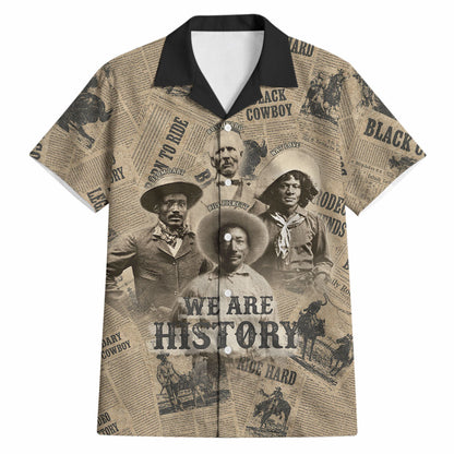 Black Cowboy Hawaiian Shirt Western Rodeo Melanin Black History