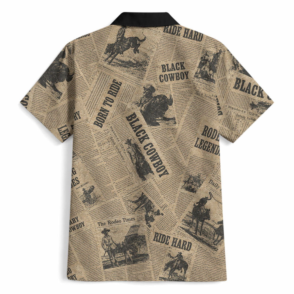 Black Cowboy Hawaiian Shirt Western Rodeo Melanin Black History