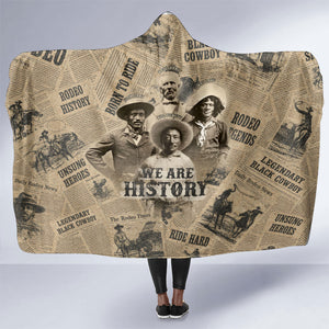 Black Cowboy Hooded Blanket Western Rodeo Melanin Black History