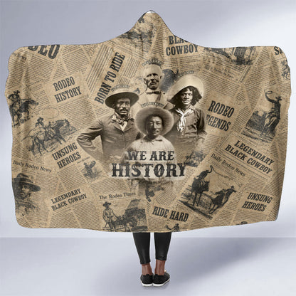 Black Cowboy Hooded Blanket Western Rodeo Melanin Black History