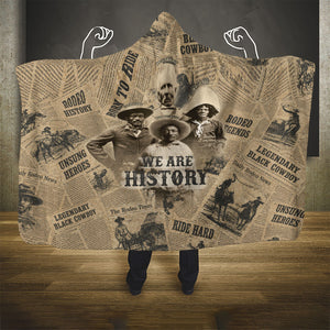 Black Cowboy Hooded Blanket Western Rodeo Melanin Black History