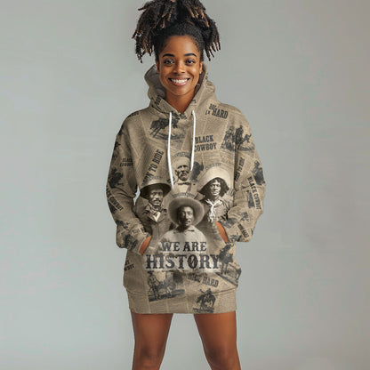 Black Cowboy Hoodie Dress Western Rodeo Melanin Black History