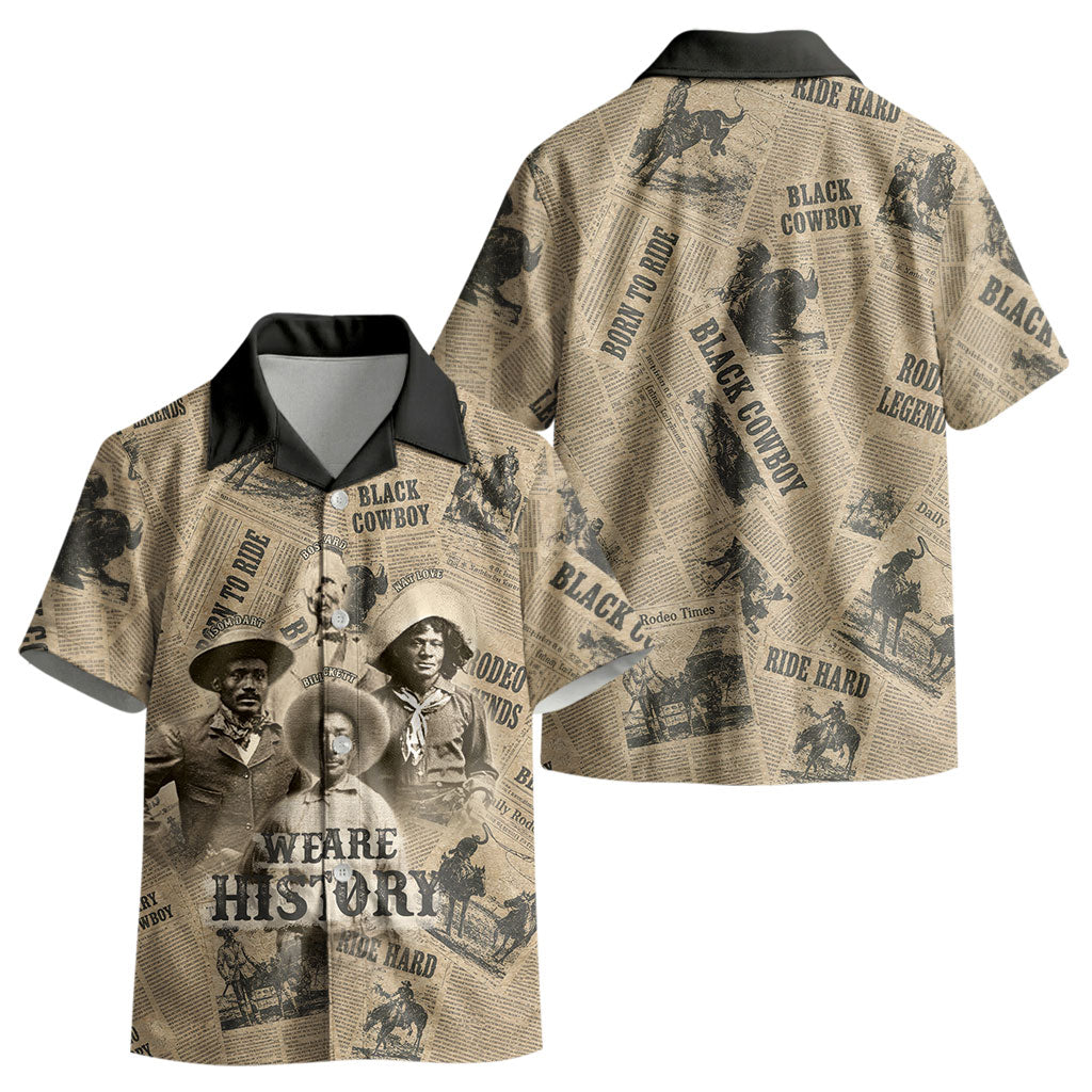 Black Cowboy Kid Hawaiian Shirt Western Rodeo Melanin Black History