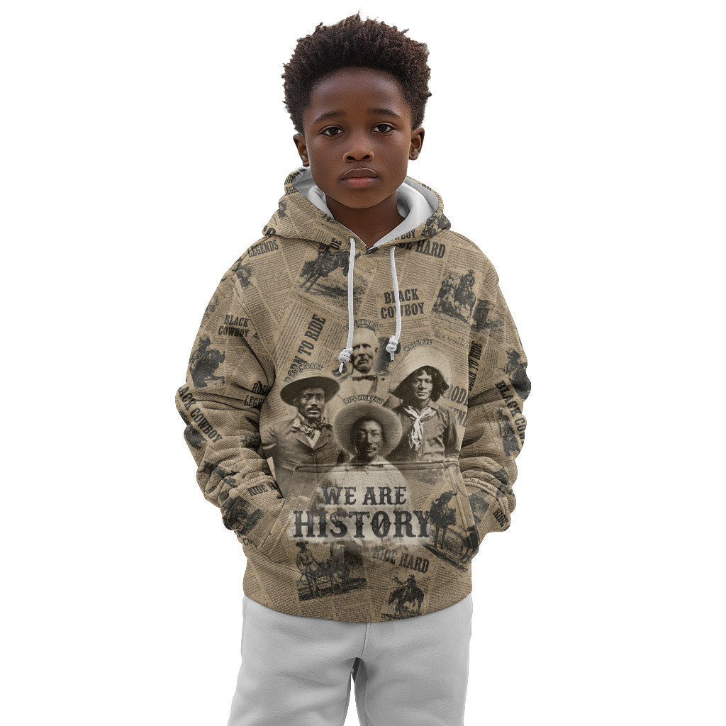 Black Cowboy Kid Hoodie Western Rodeo Melanin Black History