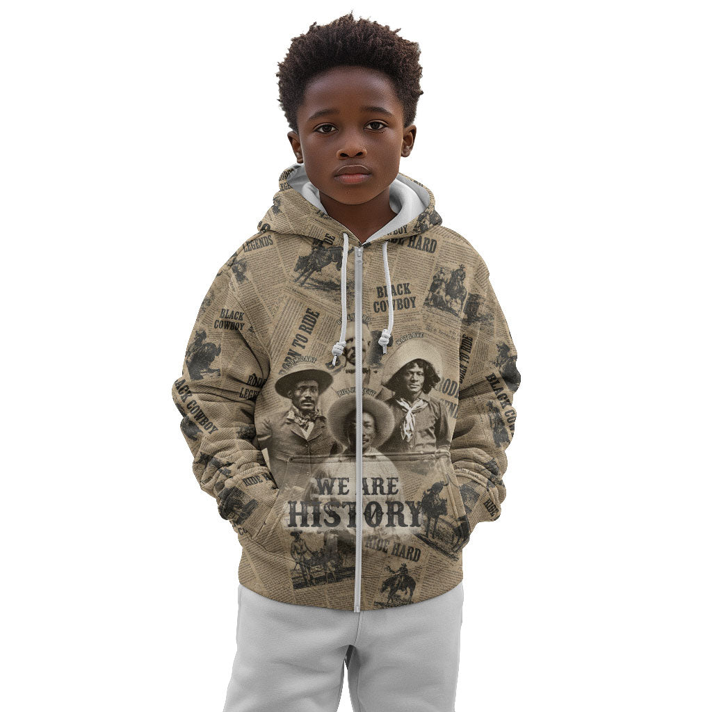 Black Cowboy Kid Hoodie Western Rodeo Melanin Black History