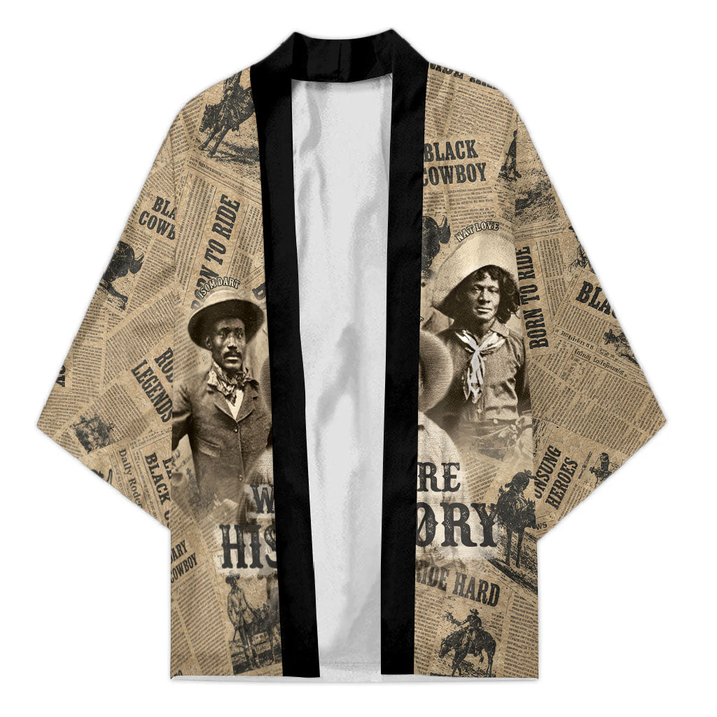 Black Cowboy Kimono Western Rodeo Melanin Black History