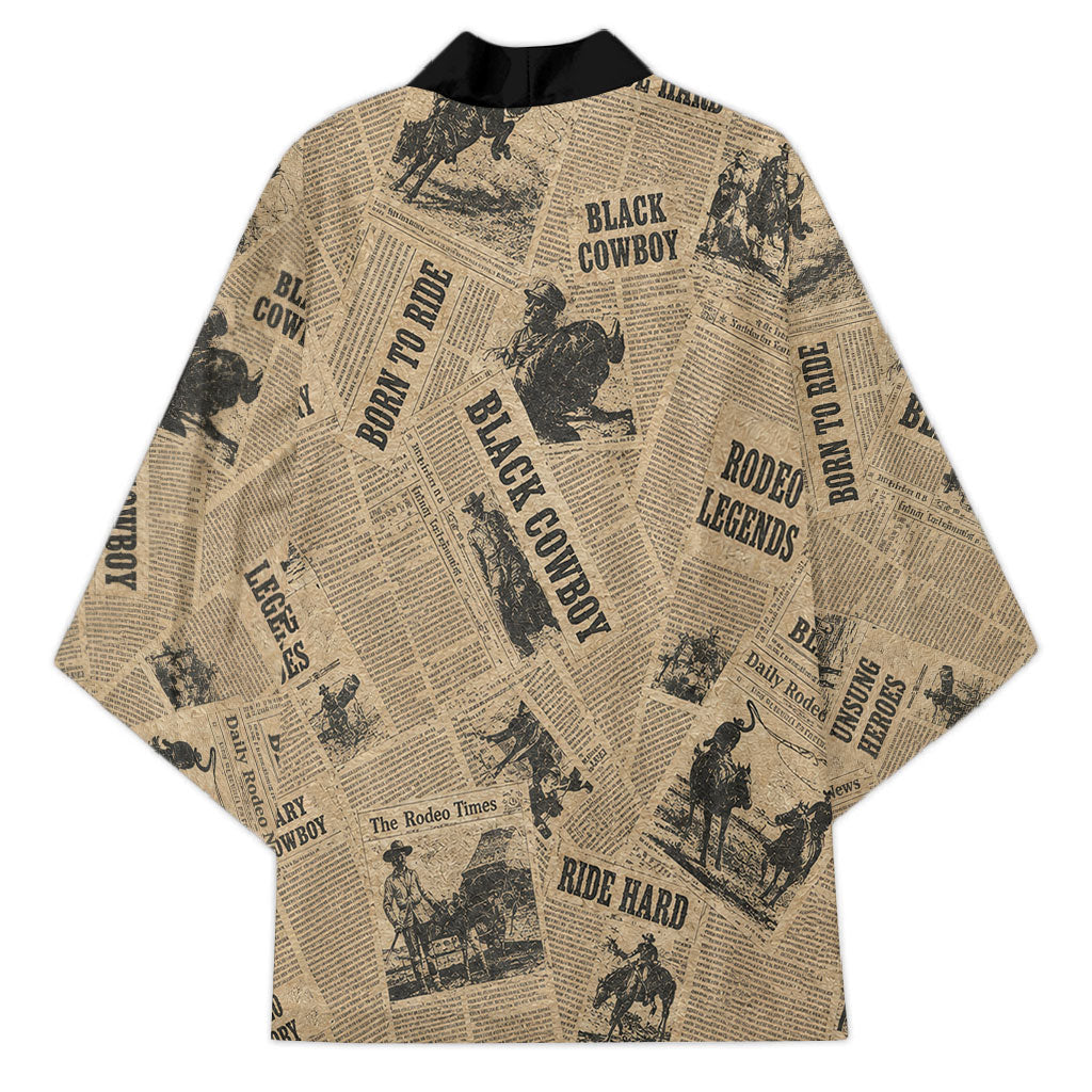 Black Cowboy Kimono Western Rodeo Melanin Black History