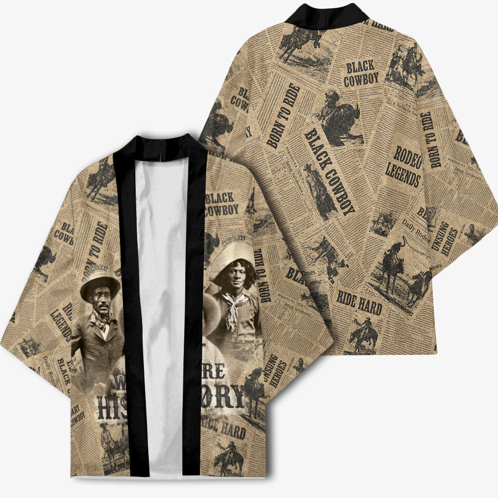 Black Cowboy Kimono Western Rodeo Melanin Black History