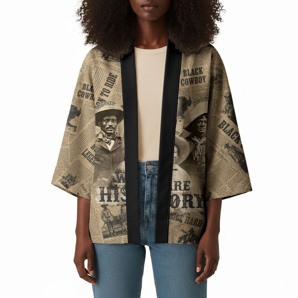 Black Cowboy Kimono Western Rodeo Melanin Black History