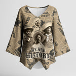 Black Cowboy Kimono Sleeve Blouse Western Rodeo Melanin Black History
